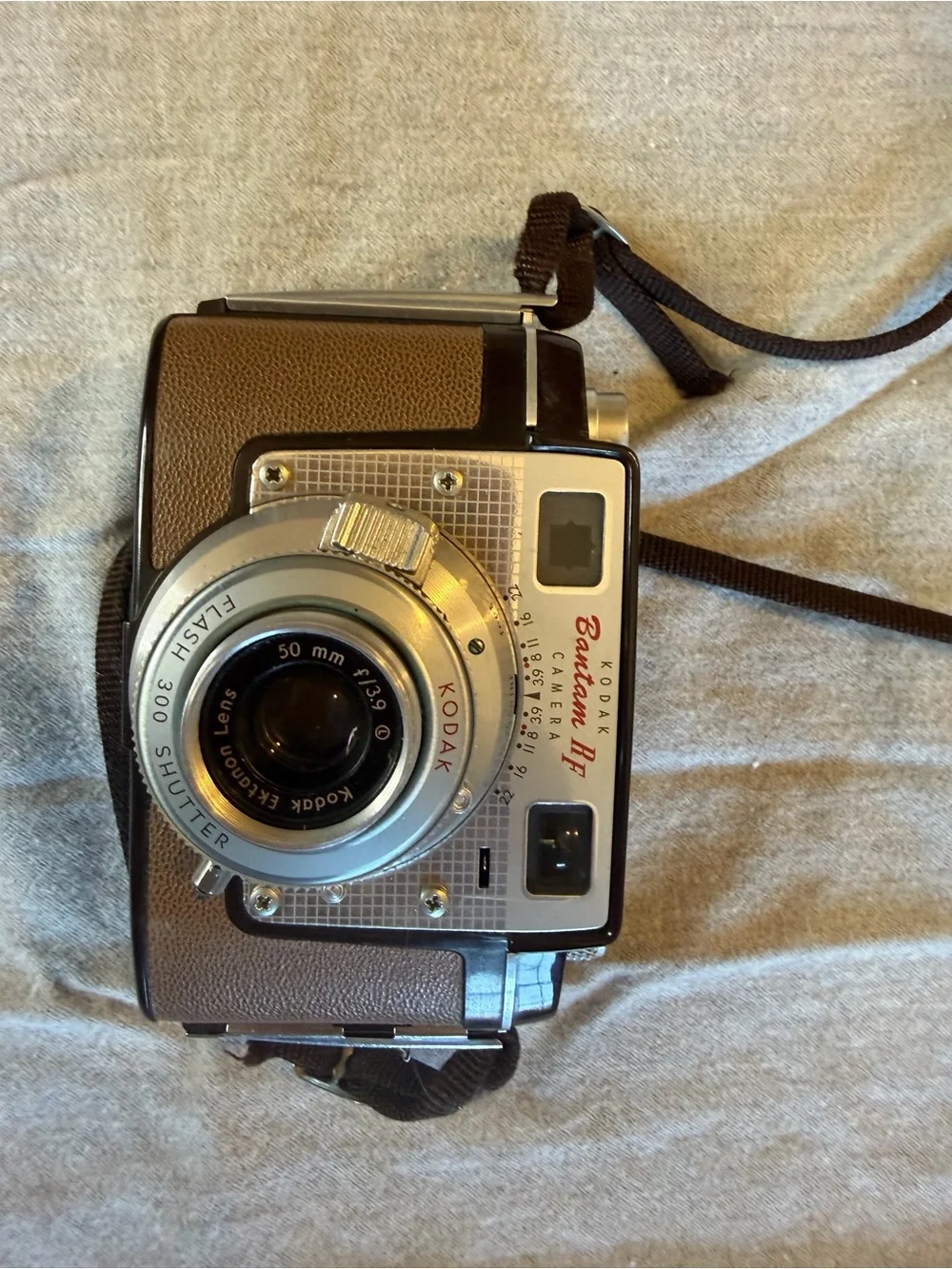 Kodak Bantam RF Camera in Brown and Silver Trim